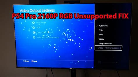 Ps Pro K Hdr Fix For Samsung Tv S P Rgb Unsupported Fix Youtube