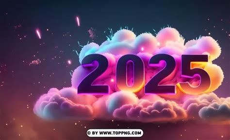 New Year 2025 Fireworks Spectacular In The Clouds Background - Image ID ...