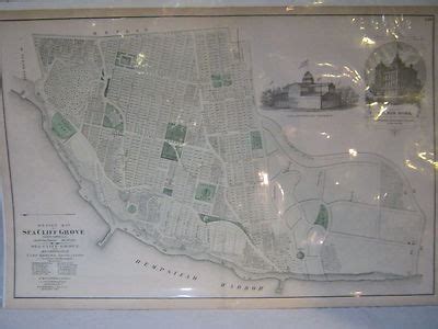 Early Design Map Sea Cliff Grove Map Circa Fantastic Condition