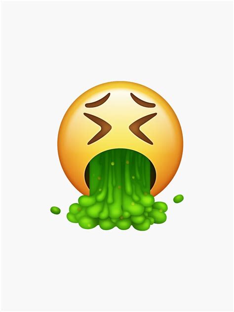 "Puking emoji" Sticker for Sale by hayden-mccain | Redbubble