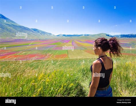 Castelluccio Di Norcia 2020 Umbria Italy The Famous Landscape