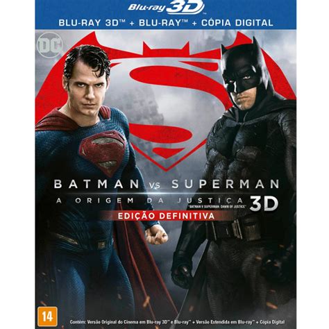 Blu ray Batman Vs Superman A Origem da Justiça Edição Definitiva