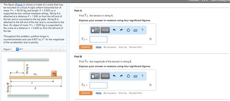 Solved The Figure Figure Shows A Model Of A Crane That Chegg