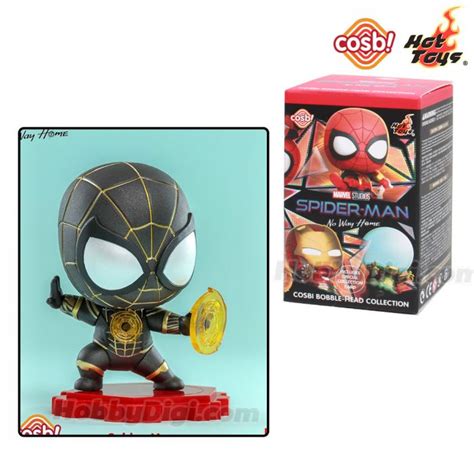 Hot Toys Cosbi Bobble Head Collection CBX004 Marvel Spider Man No Way Home Spider Man Black