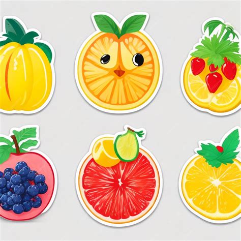 Premium Photo Fruits Stickers