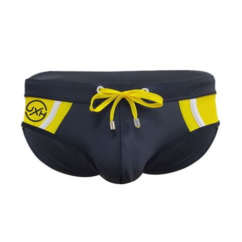 Mizok Mens Briefs Swimming Trunks Sexy Swimwear Drawstring Bikini Swimsuit Black Xxl Walmart