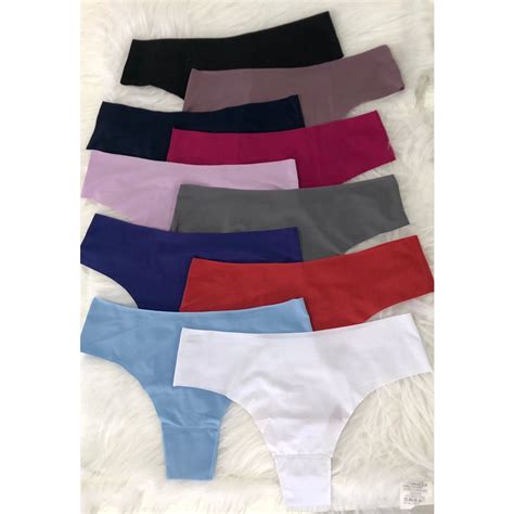 Kit 4 Calcinhas Conforto Fio Dental Sem Costura Sexy Lingerie Feminina Corte A Laser Moda