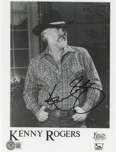 Kenny Rogers Country Musician Authentic Signed 8x10 Photo Bas Bl44572