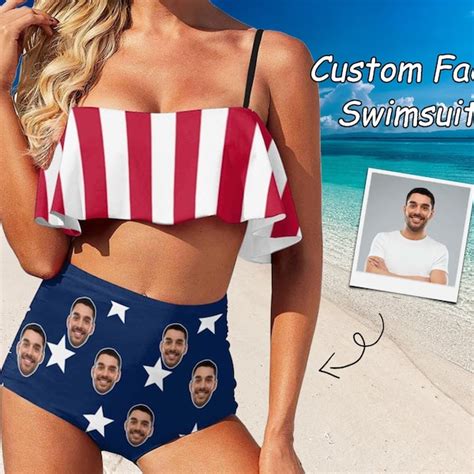 American Flag Bikini Etsy