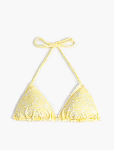 Sar Kad N Koton X Sibil Etinkaya Floral Dokulu Boyundan Ba Lamal Gen Bikini St