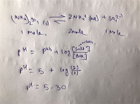 Lit Of A Buffer Solution Contains Mole Each Of Nh Oh And Nh Cl