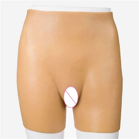 Silicone Falso Vagina Calcinha Crossdresser Falso Boxer Roupa Interior