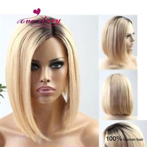 Ombre Blonde Bob Lace Wig Human Hair Aliexpress Store Product Bob Ombre Lace