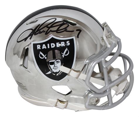 Shane Lechler Autographed Oakland Raiders Chrome Mini Helmet Bas Denver Autographs