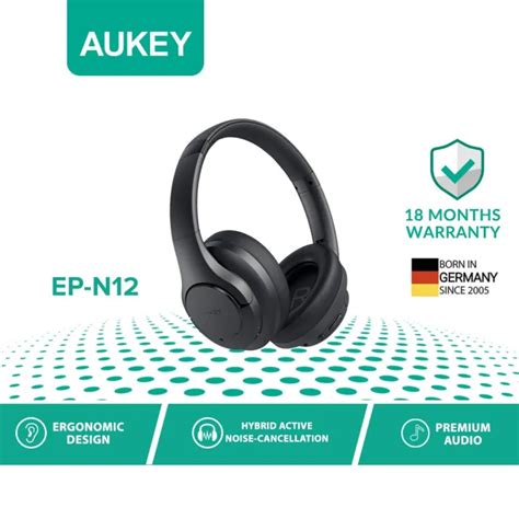 Manila Stock NEW AUKEY EP N12 Hybrid Active Noise Cancelling Headphone