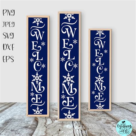 Welcome Winter Porch Sign Svg Welcome Winter Vertical Sign Svg