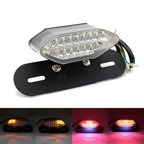 Universal Motorcycle LED Tail Turn Signal Light Integrated Tail Brake