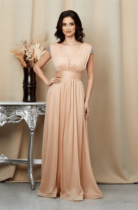 Rochie De Ocazie Lunga Nude Florence Iubesc Moda