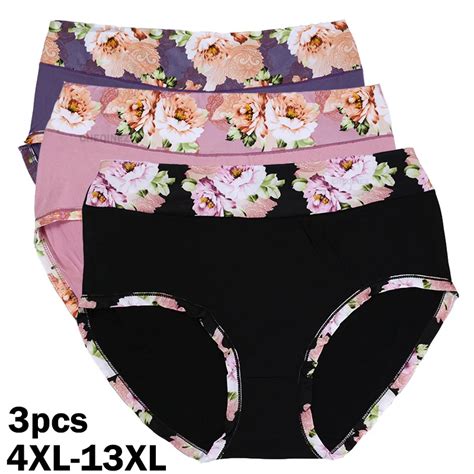 Culottes En Coton Imprim Floral Pour Femmes Sous V Tements Grande Taille Lingerie Pour Dames
