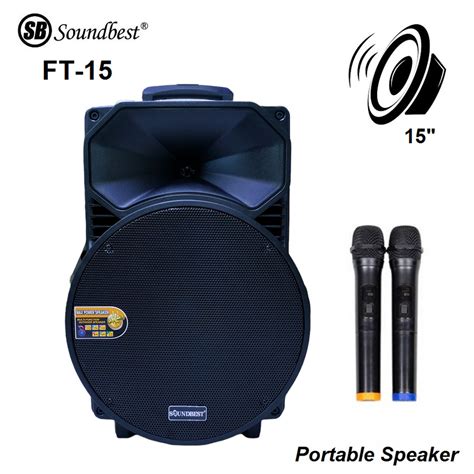 Speaker Portable Wireless Soundbest FT 15 FT15 Original 15 Inch