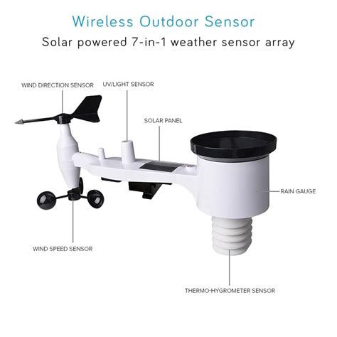 Ecowitt Gw Wi Fi Weather Station Ws Solar Powered In Outdoor