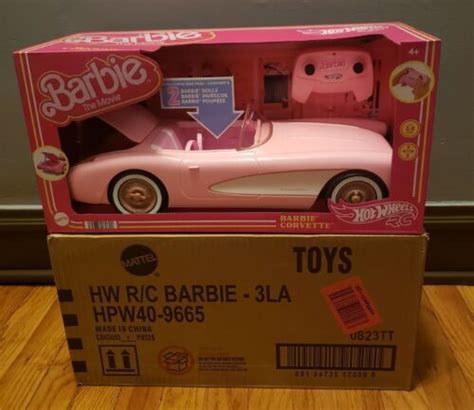 Barbie The Movie Hot Wheels Rc Corvette Remote Control Car New Mattel Box