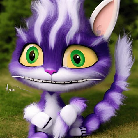 Cheshire Cat Kawaii Chibi Zeichentrickfilm · Creative Fabrica