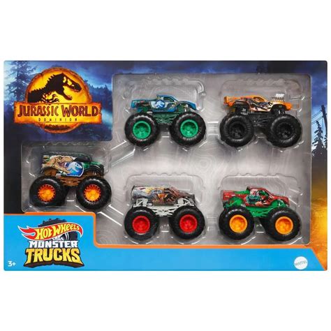 Hot Wheels Monster Trucks Jurassic World Dominion Indominus Rex Triceratops Indoraptor