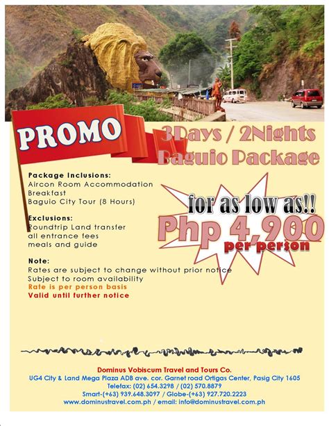 Baguio Travel Brochure Baguio Baguio City