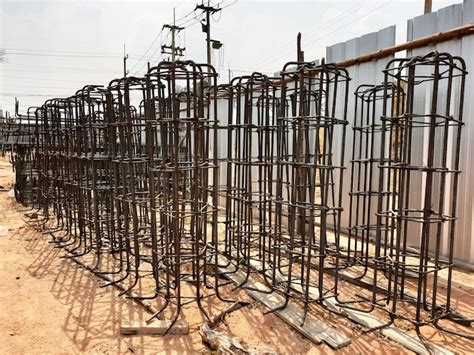 Premium Photo | Steel tie preparation for construction