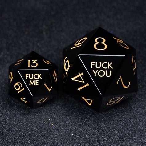 Obsidian Gemstone Set U Fucker Fuck Me Fuck You Dice Etsy