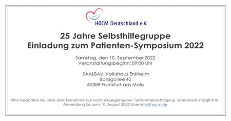 HOCM Deutschland e V Initiative für Menschen mit HCM HOCM