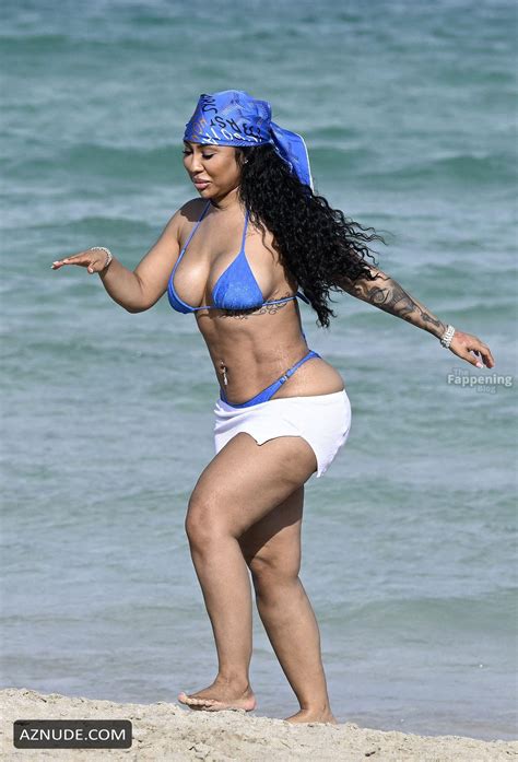 Ari Fletcher Sexy Spotted Flaunting Her Voluptuous Bikini Body And Curves At Miami Beach Aznude