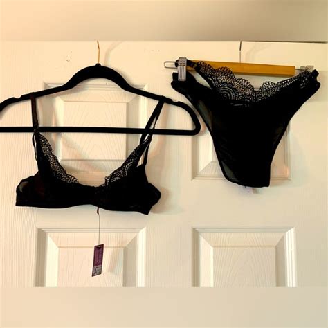 Adore Me Intimates Sleepwear New With Tags Adore Me Black Lingerie Set Poshmark