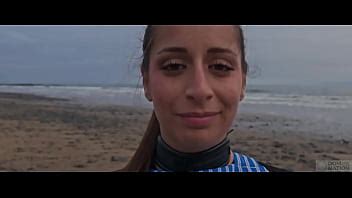 Beautiful Italian Babe Silvia Soprano Dominated Roughly On The Beach In Norway In A Cinematic