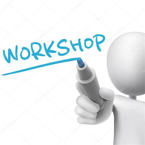 workshop word written   man stock vector  ckchungtw