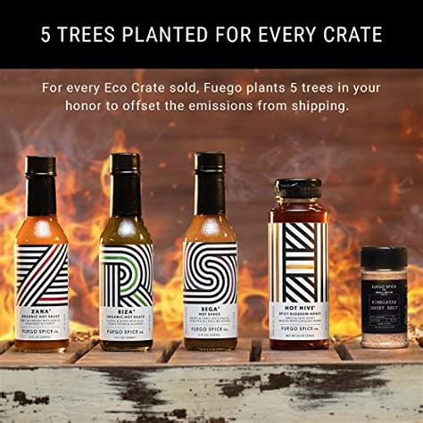 Fuego Spicy Hot Sauce Sampler Gift Set Total Ounces Mild Medium Hot Heat Level Variety