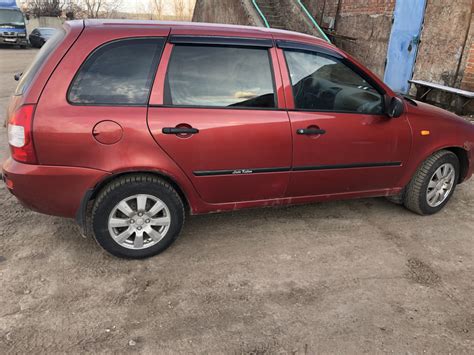 Пороги калины антигравием — Lada Калина Универсал (1G), 1,6 л, 2008 ...