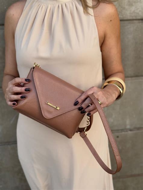 Bolsa Yasmin Couro Legítimo Nude Donna Clô