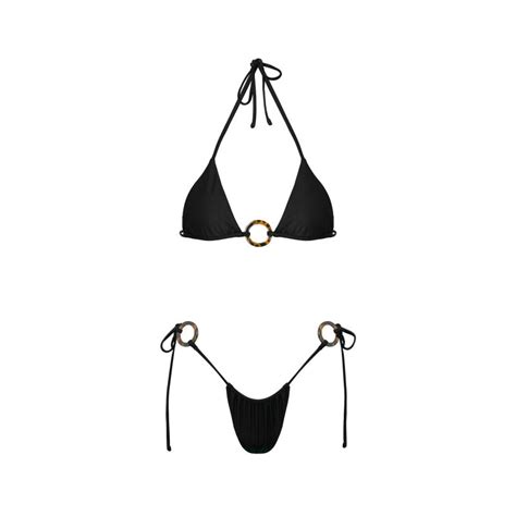 Dua Bikini Top In Black Viki Swim Wolf Badger