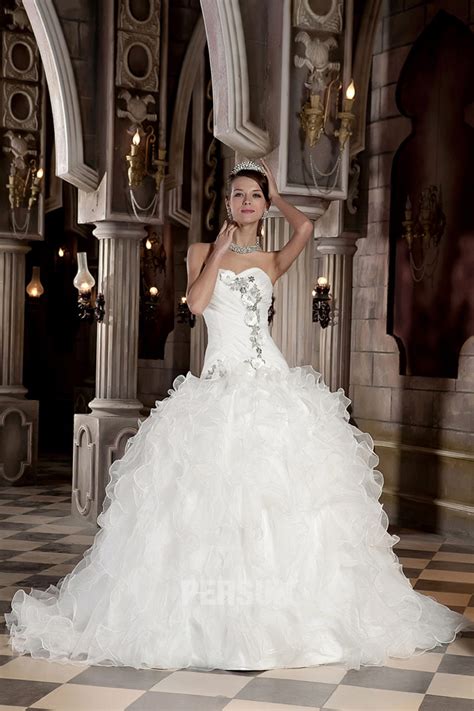 Robe de mariée princesse à bustier cœur Persun fr