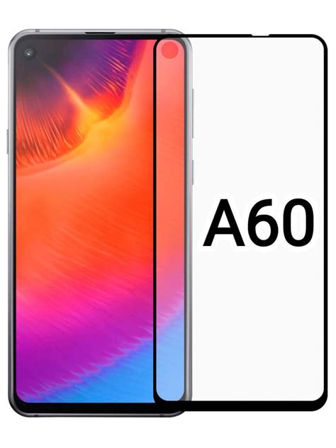Samsung Galaxy A60 Защитное стекло 3D черное, полное покрытие ...
