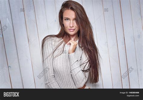 Natural Brunette Woman Image Photo Free Trial Bigstock