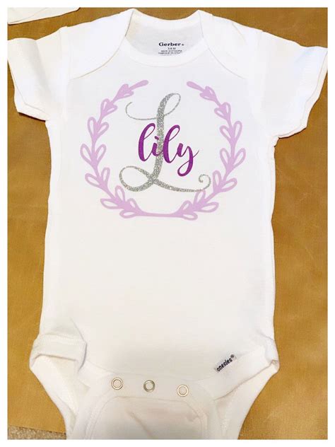 Baby Name Onesie Svg Baby Girl Onesie Svg Personalize