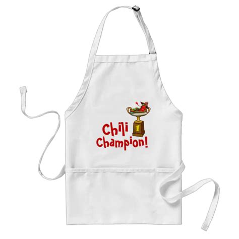 Chili Cook Off Champion Apron Zazzle