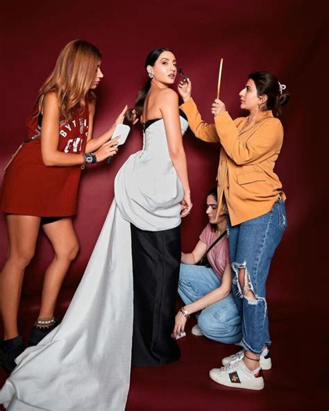 Blonde To Bangs Nora Fatehi Plays With Her Hair