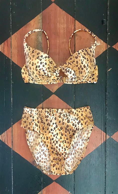 S Cote D Azur Leopard Print Bikini Size Etsy