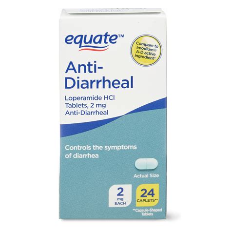 Equate Anti Diarrheal Loperamide Hcl Tablets Mg Count