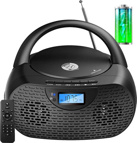 Hernido Portable Cd Player Bluetooth Cd Boombox With Fm Radio Remote