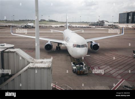 Aircraft Parked At The Airport Stock Photo Alamy